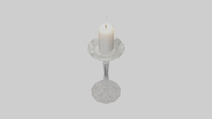Crystal candle holder model VR / AR / low-poly