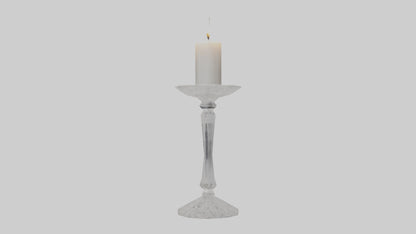 Crystal candle holder model VR / AR / low-poly