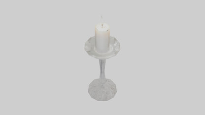 Crystal candle holder model VR / AR / low-poly