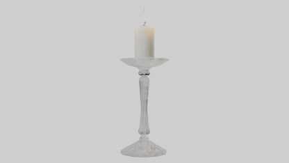 Crystal candle holder model VR / AR / low-poly