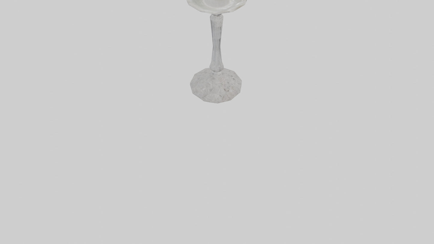 Crystal candle holder model VR / AR / low-poly