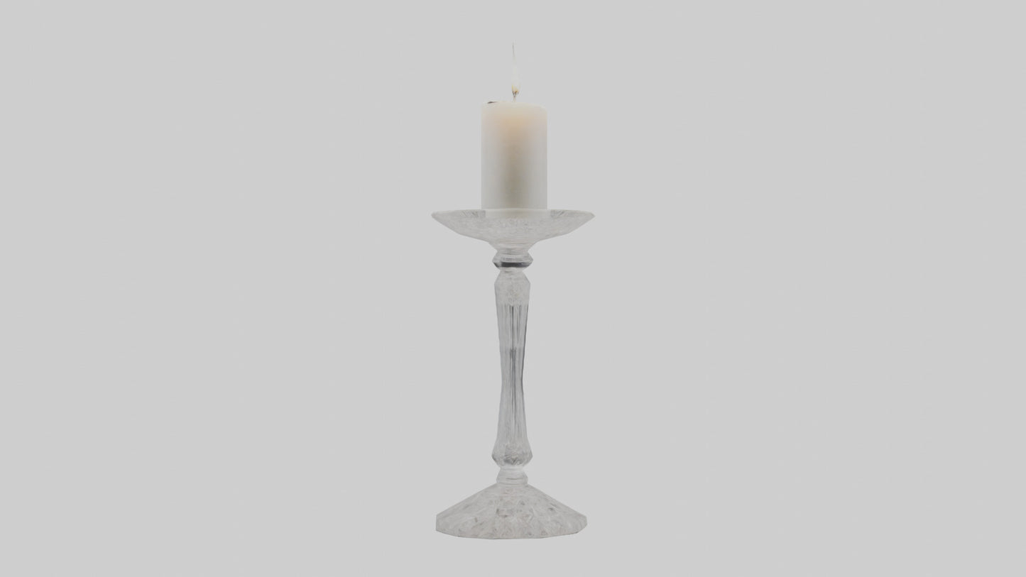 Crystal candle holder model VR / AR / low-poly
