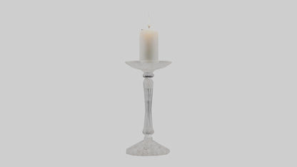 Crystal candle holder model VR / AR / low-poly