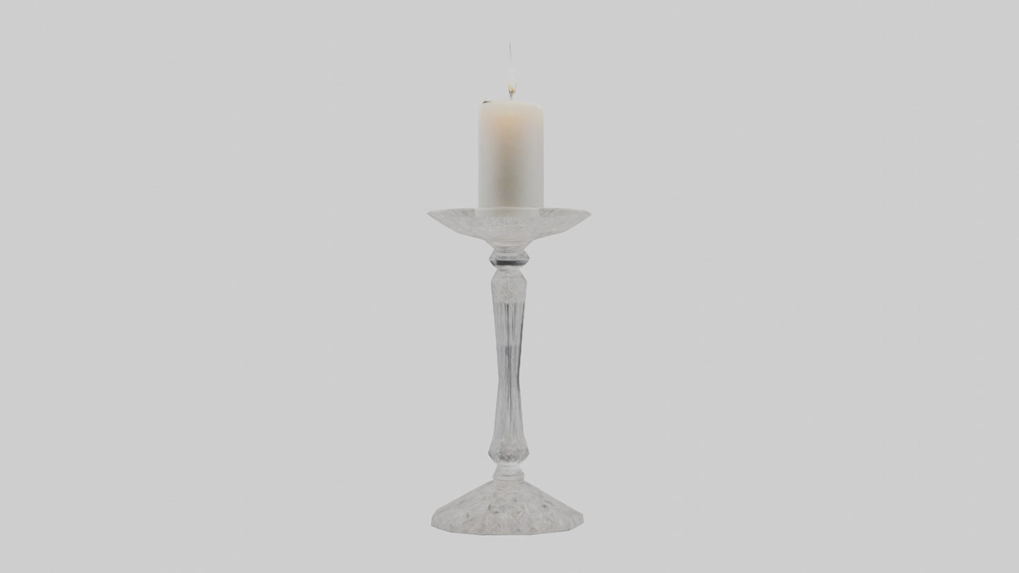 Crystal candle holder model VR / AR / low-poly