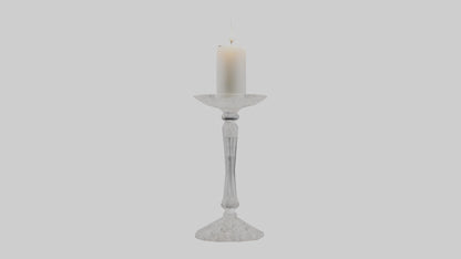 Crystal candle holder model VR / AR / low-poly