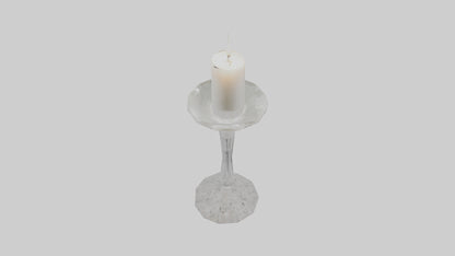 Crystal candle holder model VR / AR / low-poly