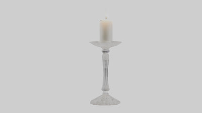 Crystal candle holder model VR / AR / low-poly