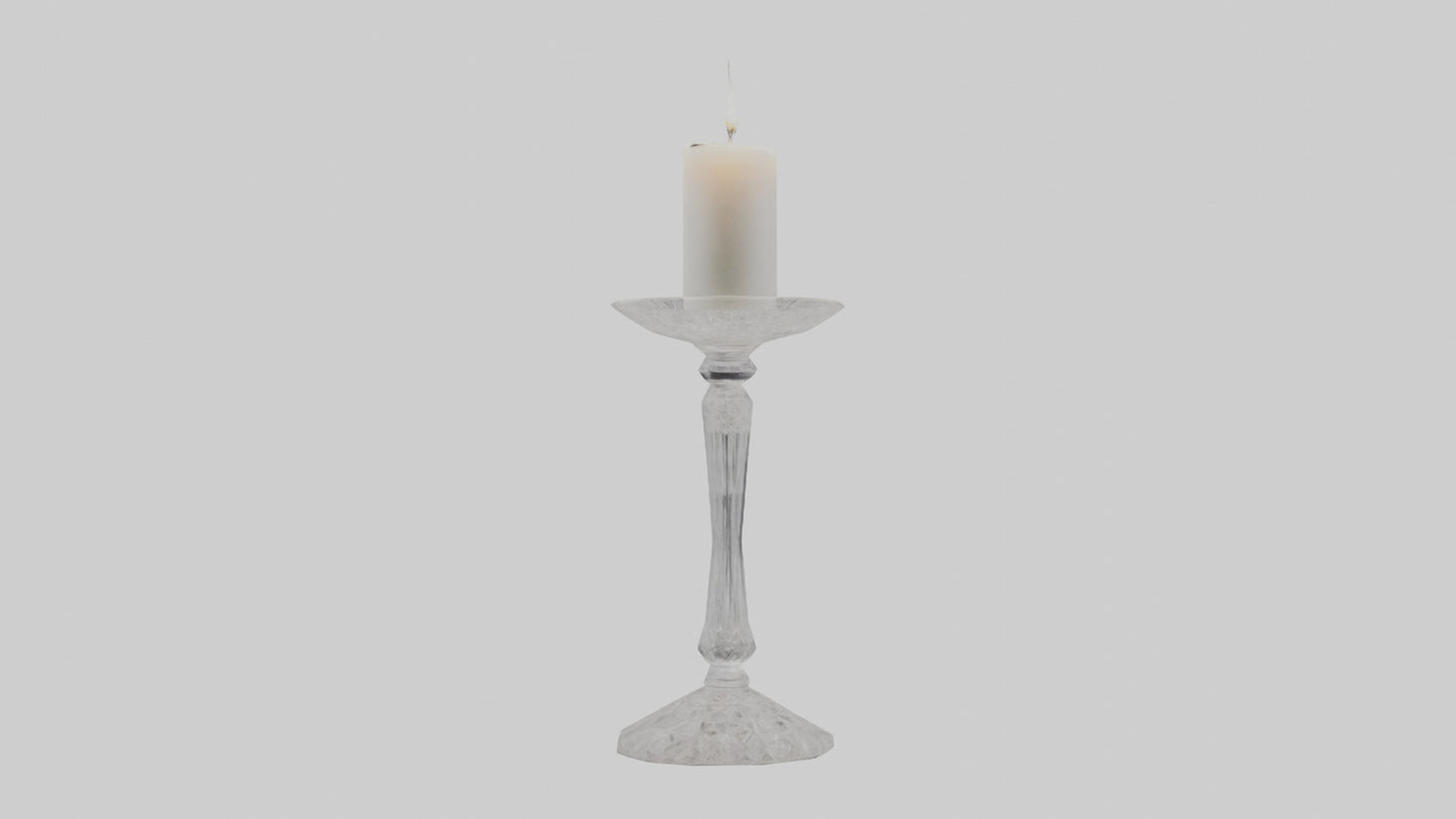 Crystal candle holder model VR / AR / low-poly
