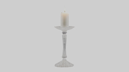 Crystal candle holder model VR / AR / low-poly