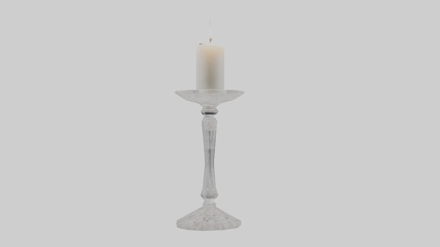 Crystal candle holder model VR / AR / low-poly