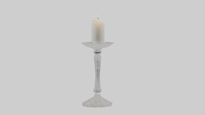 Crystal candle holder model VR / AR / low-poly