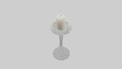 Crystal candle holder model VR / AR / low-poly