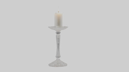 Crystal candle holder model VR / AR / low-poly