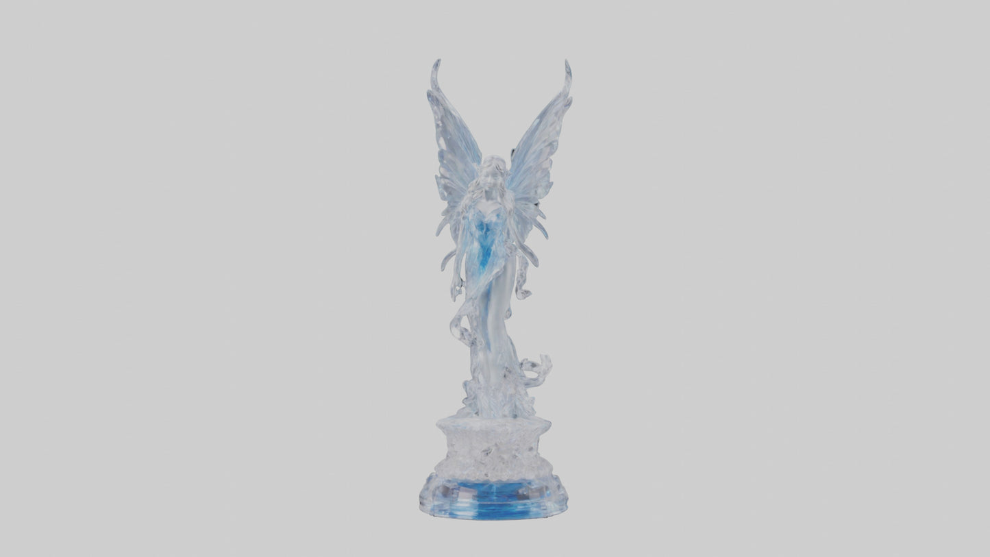 Crystal Fairy statue model VR / AR / low-poly