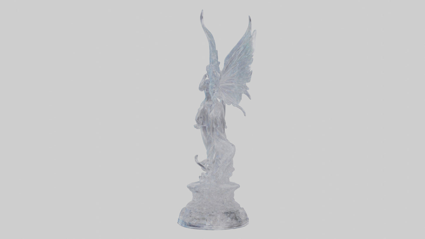 Crystal Fairy statue model VR / AR / low-poly