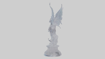 Crystal Fairy statue model VR / AR / low-poly