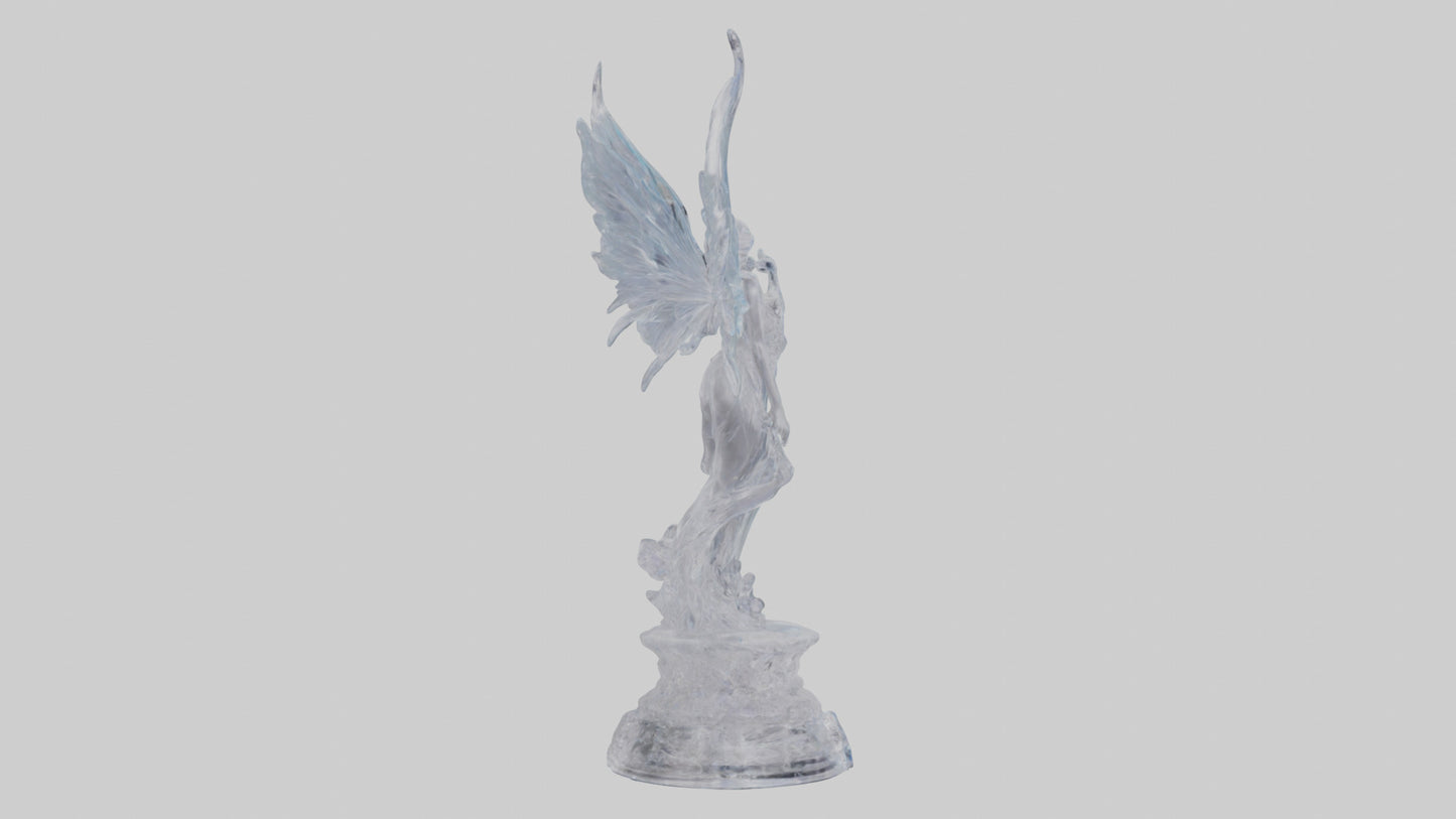Crystal Fairy statue model VR / AR / low-poly