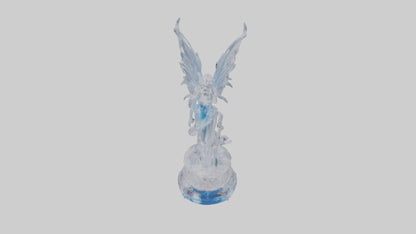 Crystal Fairy statue model VR / AR / low-poly