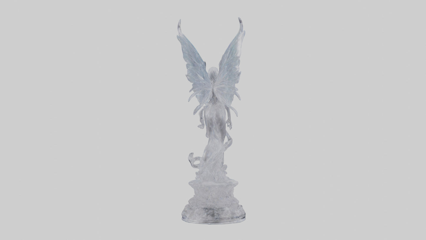 Crystal Fairy statue model VR / AR / low-poly