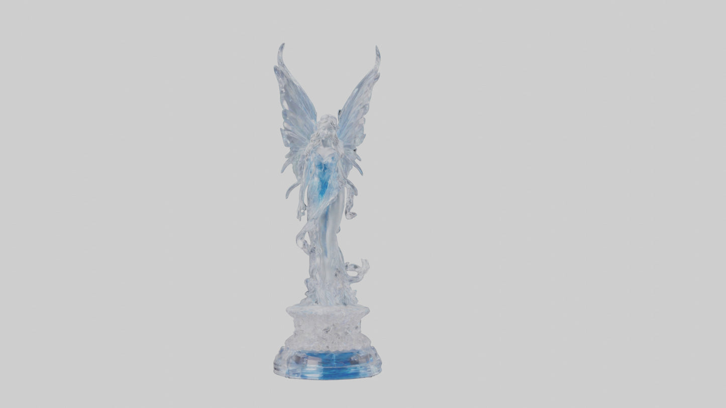 Crystal Fairy statue model VR / AR / low-poly