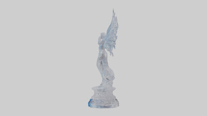 Crystal Fairy statue model VR / AR / low-poly