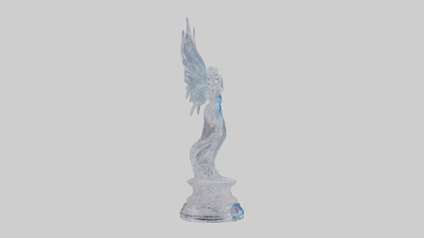 Crystal Fairy statue model VR / AR / low-poly