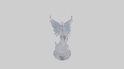 Crystal Fairy statue model VR / AR / low-poly