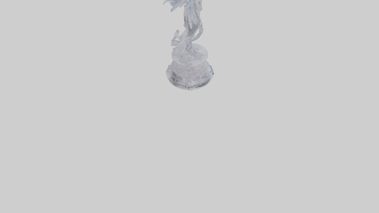 Crystal Fairy statue model VR / AR / low-poly