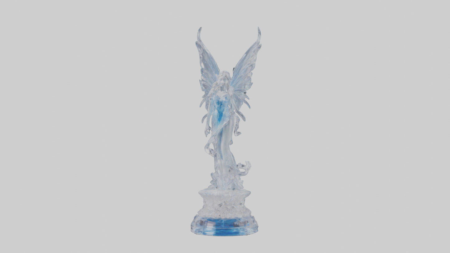 Crystal Fairy statue model VR / AR / low-poly