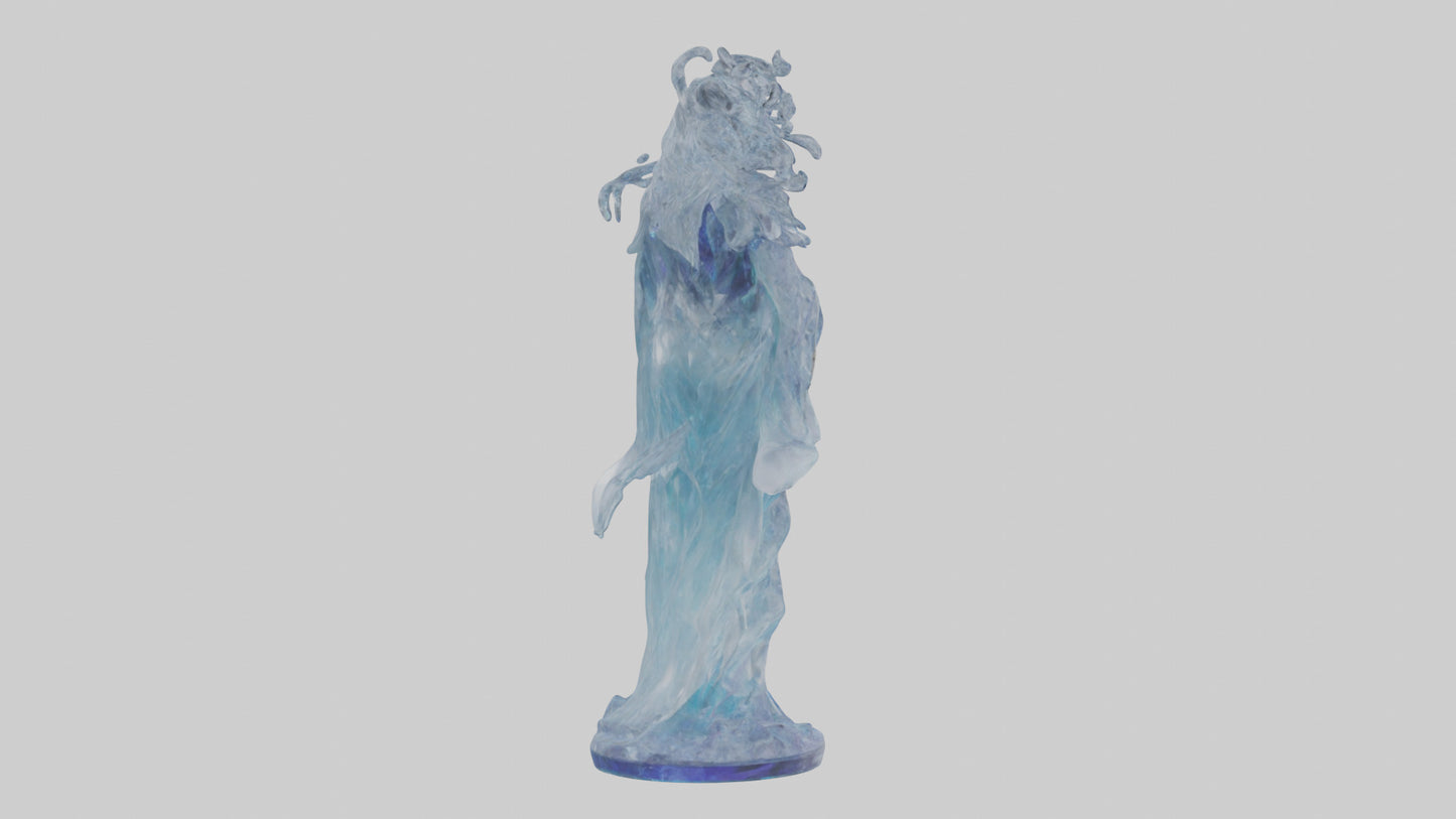 Crystal Sorceress statue model VR / AR / low-poly
