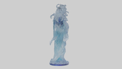 Crystal Sorceress statue model VR / AR / low-poly