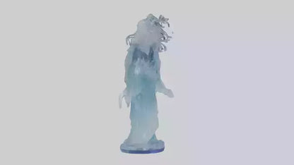 Crystal Sorceress statue model VR / AR / low-poly