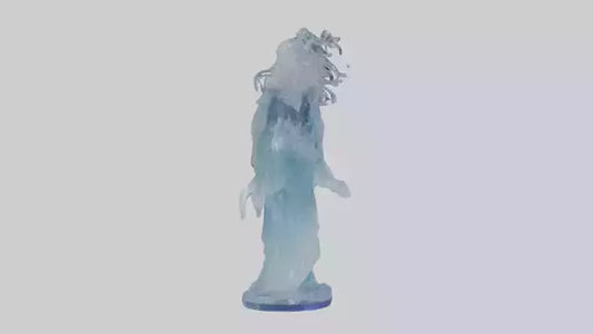 Crystal Sorceress statue model VR / AR / low-poly