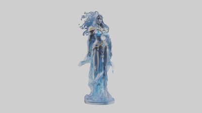 Crystal Sorceress statue model VR / AR / low-poly