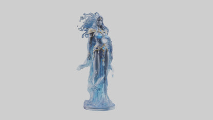 Crystal Sorceress statue model VR / AR / low-poly