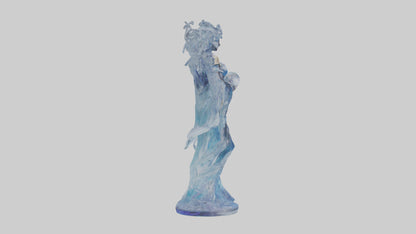 Crystal Sorceress statue model VR / AR / low-poly