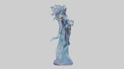 Crystal Sorceress statue model VR / AR / low-poly