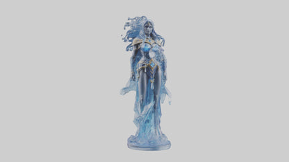 Crystal Sorceress statue model VR / AR / low-poly