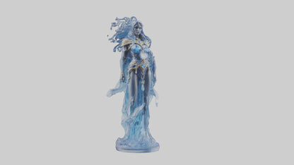 Crystal Sorceress statue model VR / AR / low-poly