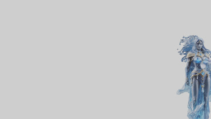 Crystal Sorceress statue model VR / AR / low-poly