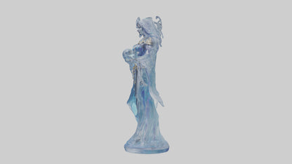 Crystal Sorceress statue model VR / AR / low-poly