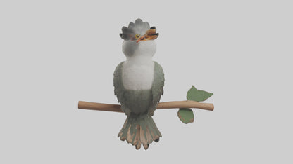 Cuckoo Bird singing model VR / AR / low-poly