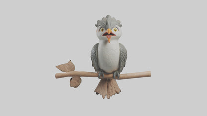 Cuckoo Bird singing model VR / AR / low-poly