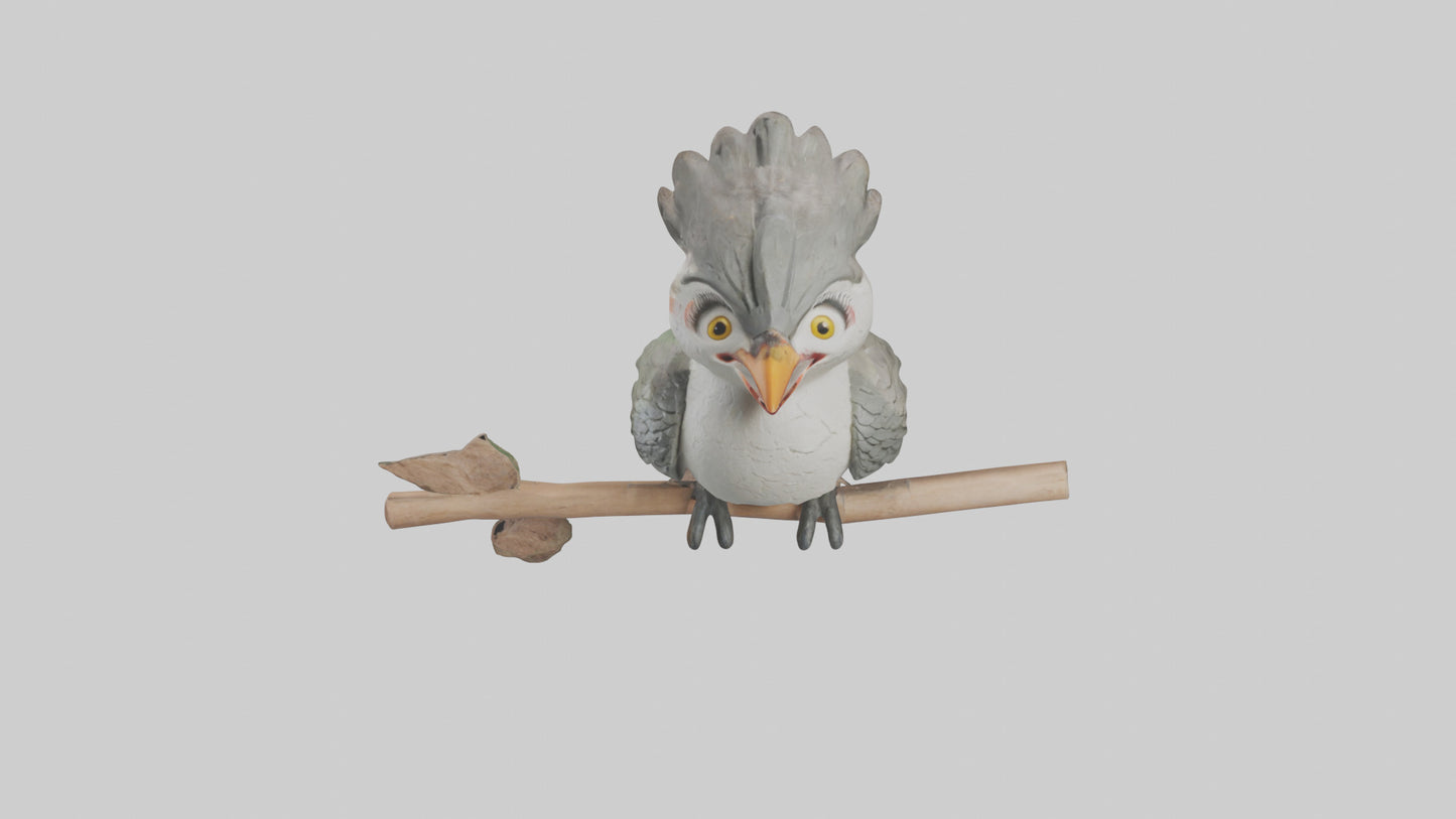 Cuckoo Bird singing model VR / AR / low-poly