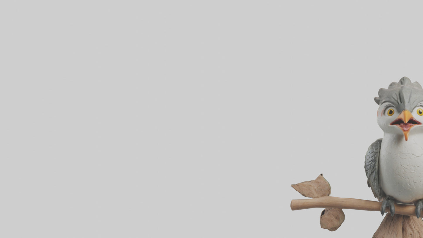 Cuckoo Bird singing model VR / AR / low-poly