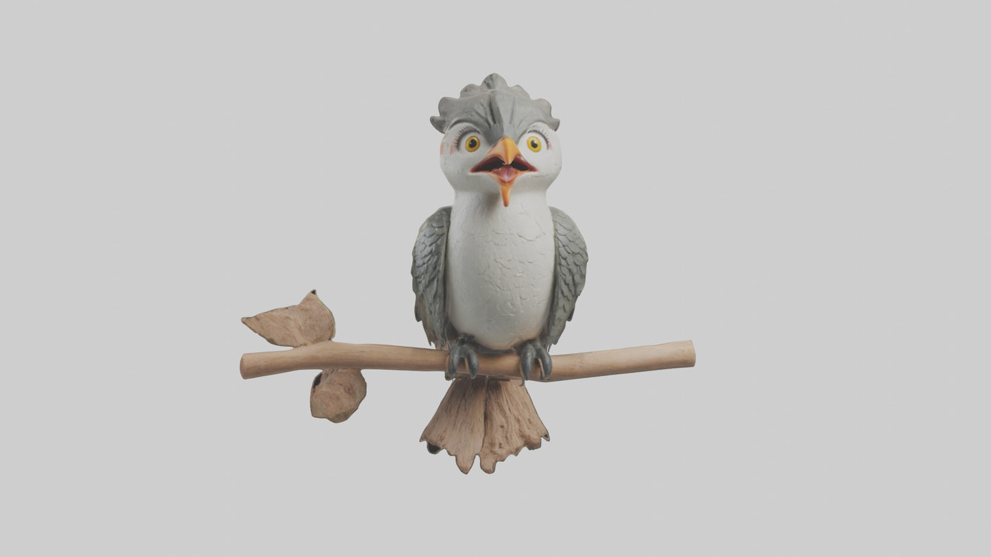 Cuckoo Bird singing model VR / AR / low-poly