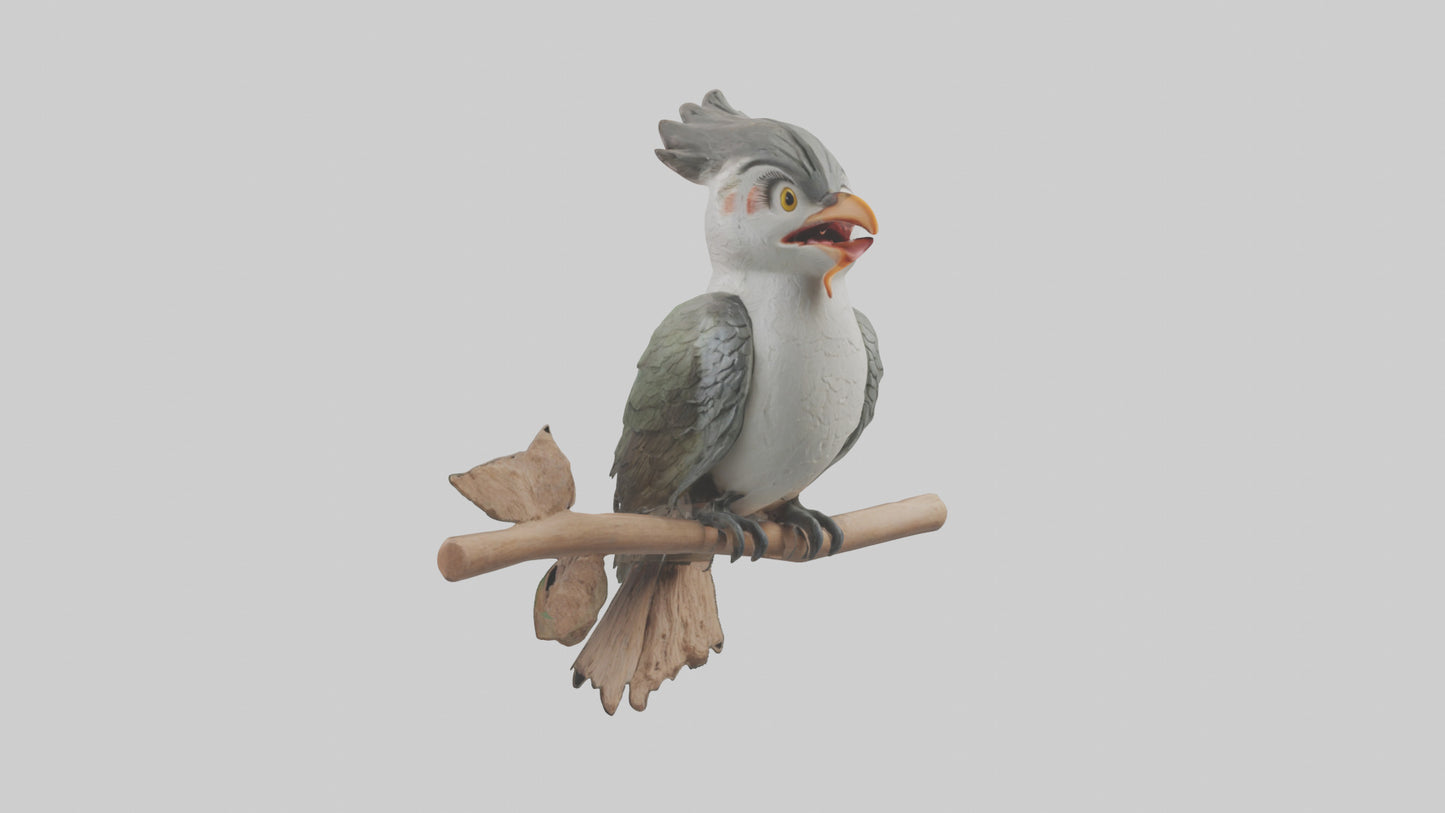 Cuckoo Bird singing model VR / AR / low-poly