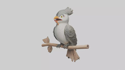 Cuckoo Bird singing model VR / AR / low-poly