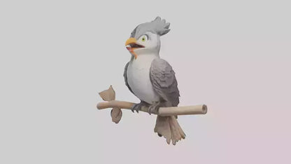 Cuckoo Bird singing model VR / AR / low-poly