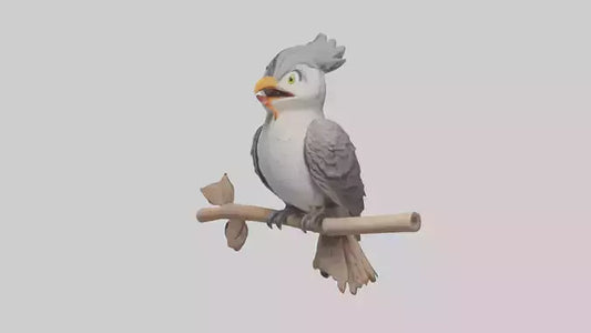 Cuckoo Bird singing model VR / AR / low-poly